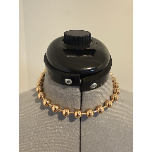 Zara Jewelry - ZARA chunky gold Tone ball chain choker, large spherical beads lobster clasp